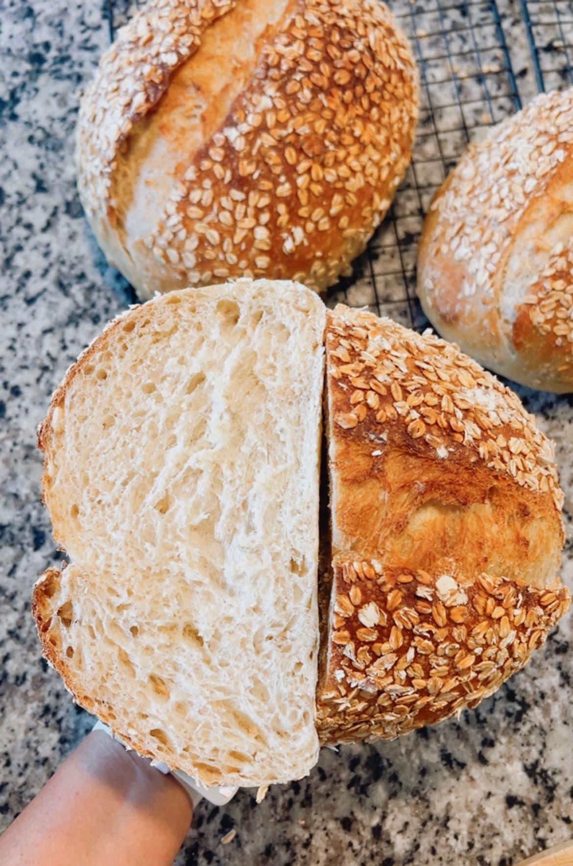 Honey Oats Sourdough Bread